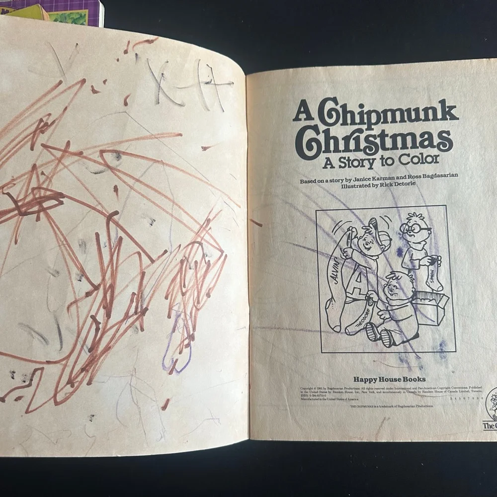 Happy House Christmas Coloring Books 80’s movie prop